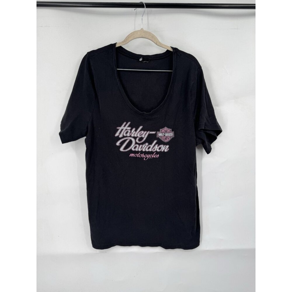 Harley Davidson Peoria Arizona T-Shirt Women‎ 2XL Black Moto Grunge Biker